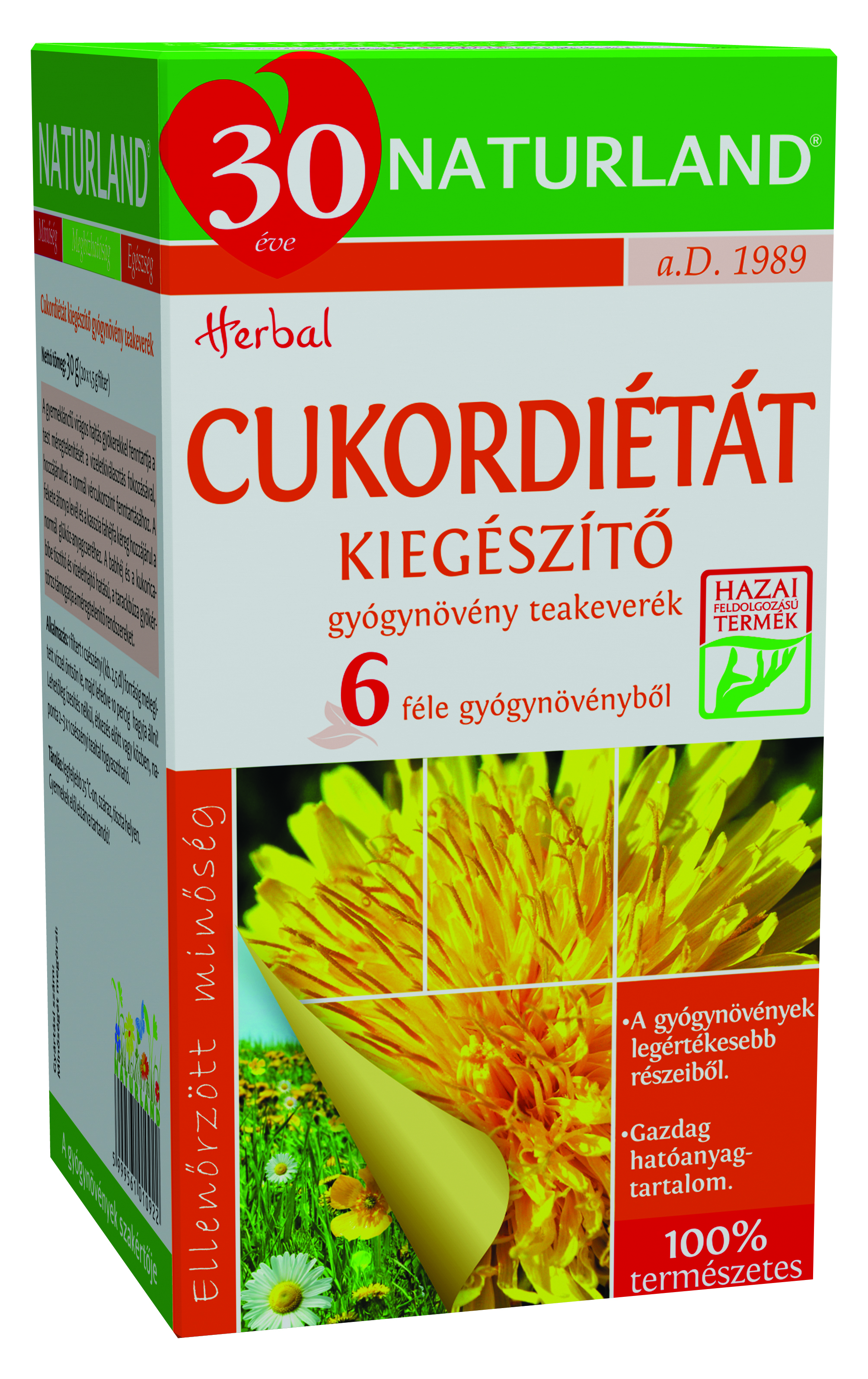 NL Cukordiétát kiegészítő teakeverék filter 20x1,5 g